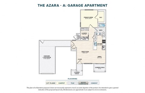 Floor plan for 1 bed, 1 bath, 844 sqft